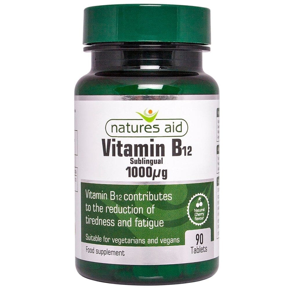 Natures Aid Vitamin B12 sublingual 1000ug Tablets  90S